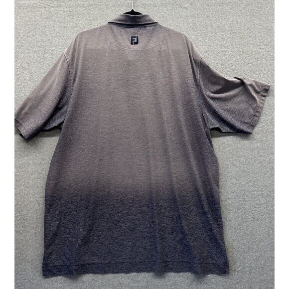 Footjoy Polo Shirt Mens Xxl 2Xl Golf Stretch Gray Ombre Heather Performance - Picture 5 of 5